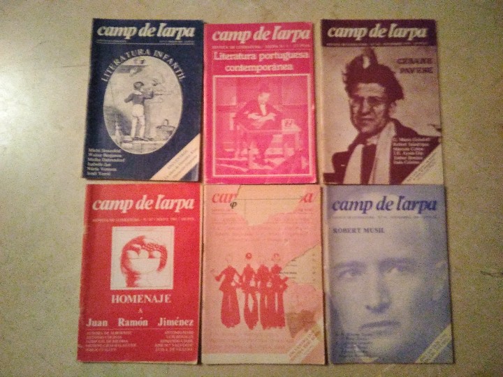 Coleccionismo de Revistas y Peri&oacute;dicos: Revista literatura Camp de l'Arpa (a&ntilde;os1980). 6 n&uacute;meros, algunos con desperfectos