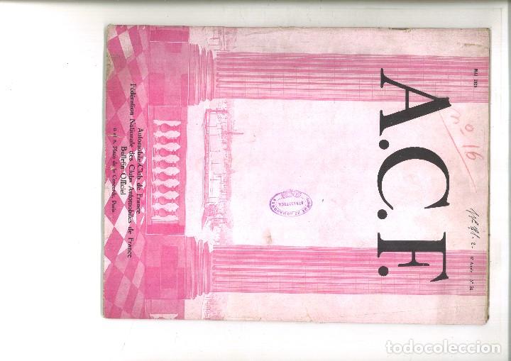 Colecionismo de Revistas e Jornais: A.C.F. AUTOMOBILE-CLUB DE FRANCE. BULLETIN OFFICIEL. MAI 1928. SIXI&Egrave;ME ANN&Eacute;E-N&ordm; 54.
