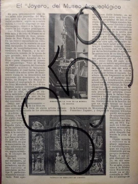 Coleccionismo de Revistas y Peri&oacute;dicos: MADRID. MUSEO ARQUEOLOGICO. JOYERO. MIGUEL MEDINA. 1904.