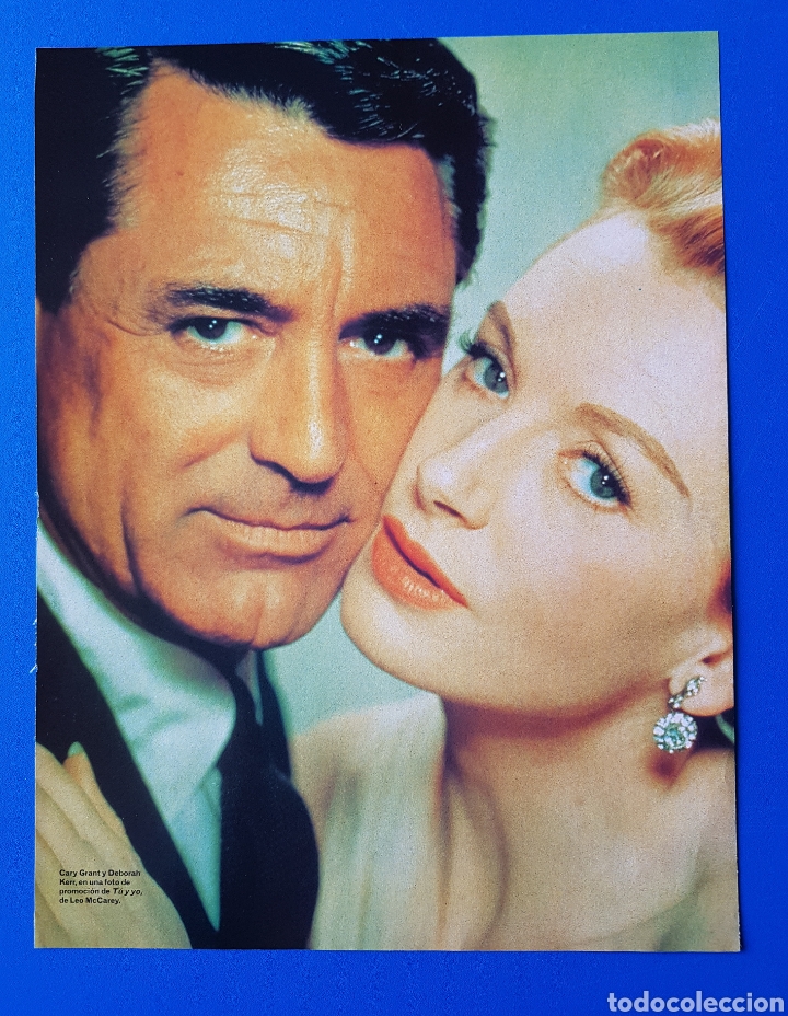 Collectionnisme de Revues et Journaux: FOTO/POSTER CARY GRANT Y DEBORAH KERR EN TU Y YO (LEO MCCAREY-1957) - RECORTE PRENSA