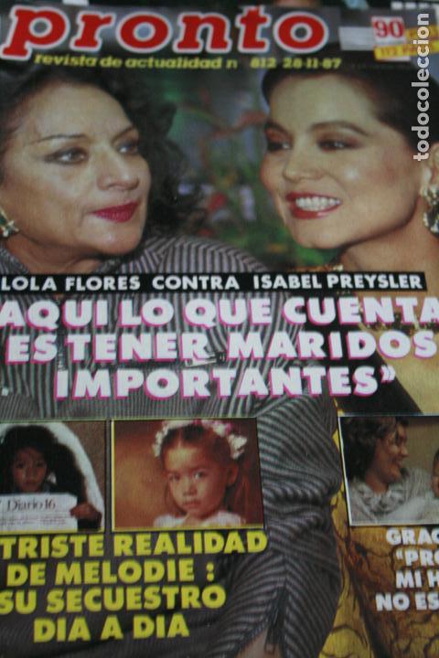 Coleccionismo de revistas y peri&oacute;dicos: LOLA FLORES  MELODIE NAKACHIAN  1987  REPORTAJES
