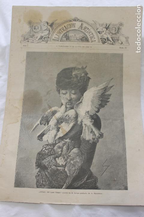 Collection Magazines and Newspapers: ILUSTRACION ARTISTICA N&ordm; 34, A&Ntilde;O I, BARCELONA 20 DE AGOSTO DE 1882