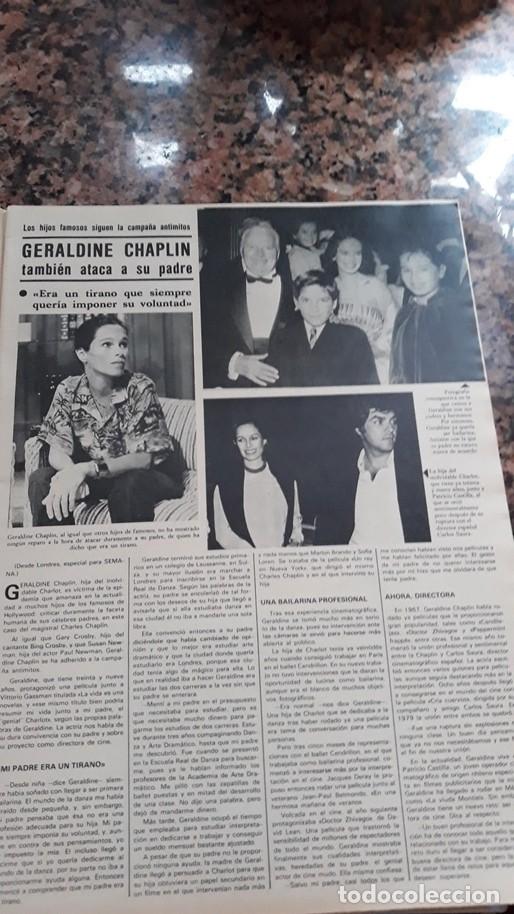 Coleccionismo de revistas y peri&oacute;dicos: geraldine chaplin