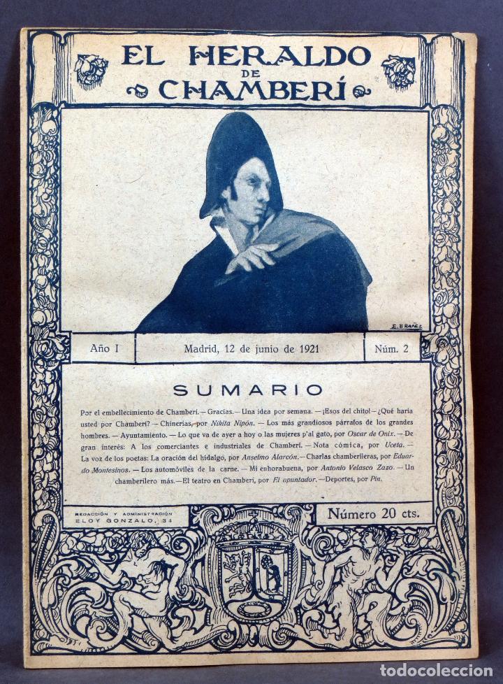 Collezionismo di Riviste e Giornali: El Heraldo de Chamber&iacute; n&ordm; 2 12 junio 1921 revista barrio Madrid art&iacute;culos publicidad fotos
