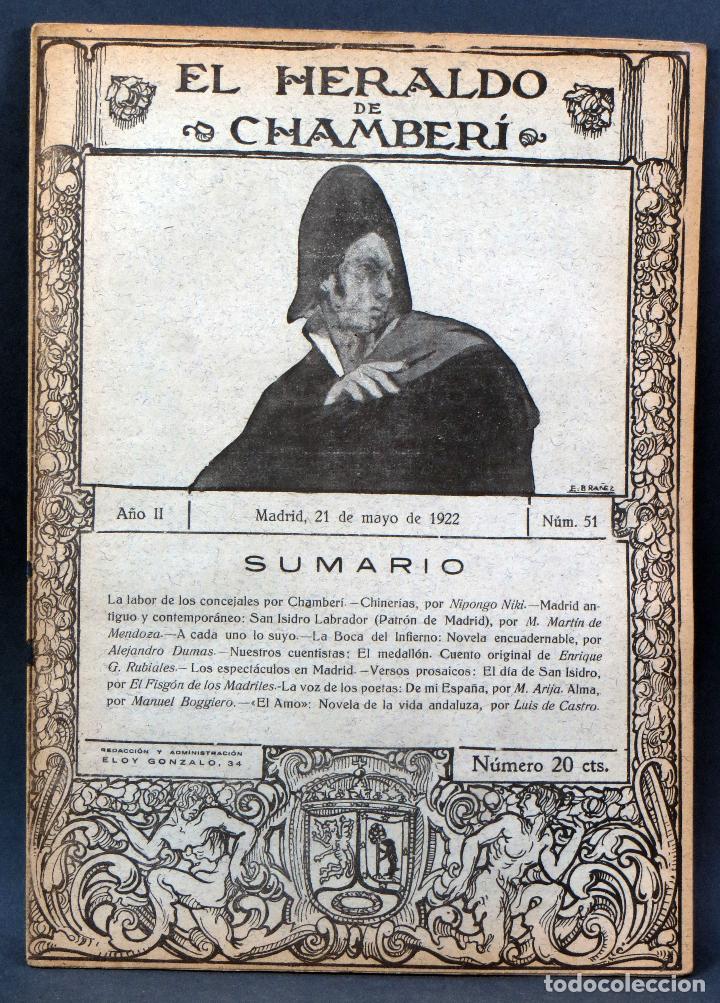 Collezionismo di Riviste e Giornali: El Heraldo de Chamber&iacute; n&ordm; 51 21 mayo 1922 revista barrio Madrid art&iacute;culos publicidad fotos