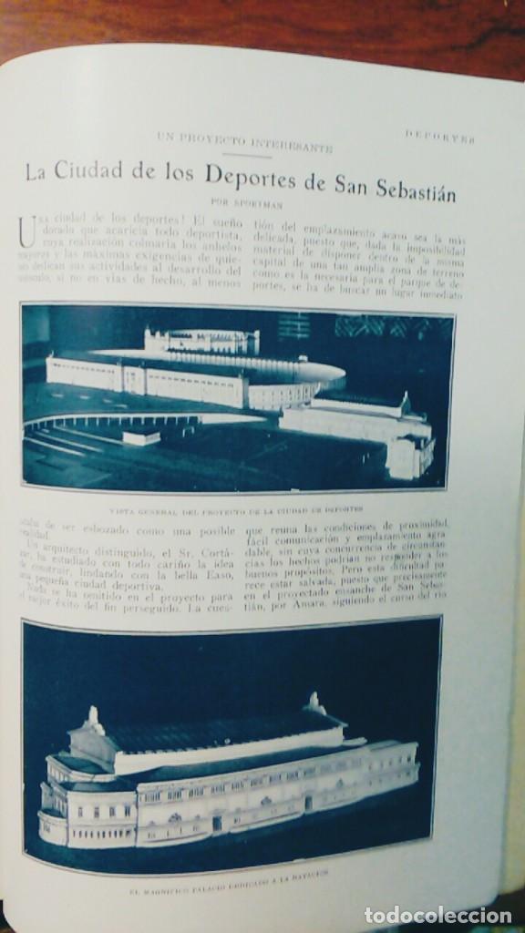 Coleccionismo de revistas y peri&oacute;dicos: LA CIUDAD DE LOS DEPORTES DE SAN SEBASTIAN ARQUITECTO CORTAZA .5 PAGINAS REVISTA A&Ntilde;O 1928