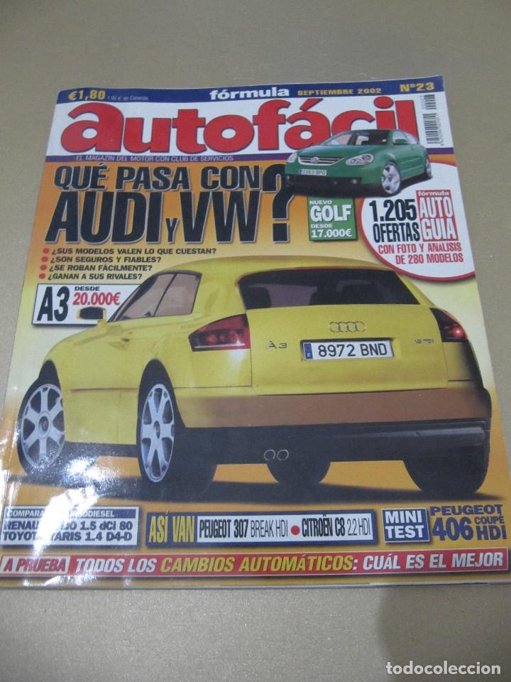 Coleccionismo de Revistas y Peri&oacute;dicos: REVISTA AUTOFACIL SEPTIEMBRE 2002 PEUGEOT 307 406 CITROEN C8 AUDI A3