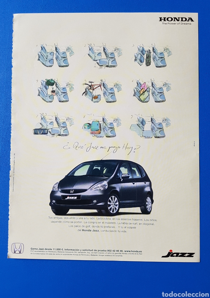 Coleccionismo de Revistas y Peri&oacute;dicos: PUBLICIDAD/ANUNCIO HONDA JAZZ - RECORTE PRENSA