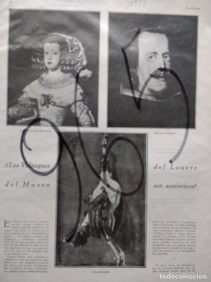 Coleccionismo de revistas y peri&oacute;dicos: PINTURA. VELAZQUEZ. PERITACION. MUSEO DEL LOUVRE. FRANCISCO POMPEY. 1927.