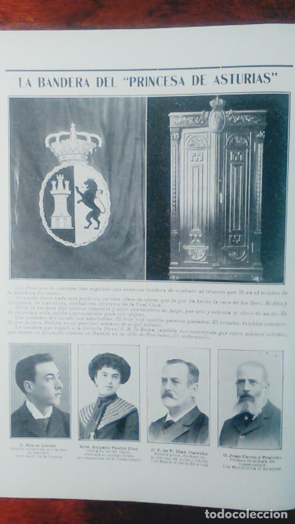 Collection Magazines and Newspapers: LA BANDERA DEL PRINCESA DE ASTURIAS CRUCERO .HOJA A&Ntilde;O 1903