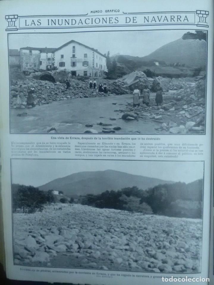 Collection Magazines and Newspapers: INUNDACIONES NAVARRA RIADAS DE ELIZONDO Y ERRAZU 2 HOJAS REVISTA A&Ntilde;O 1913