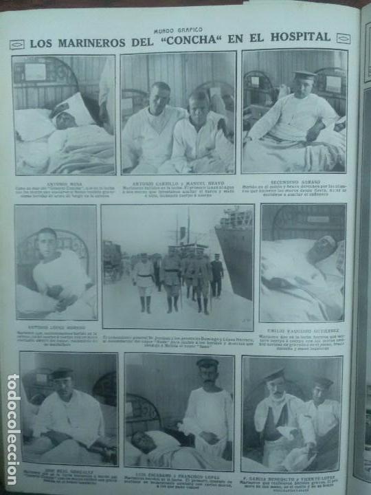 Collection Magazines and Newspapers: MARINEROS Y HERIDOS CA&Ntilde;ONERO GENERAL CONCHA DESEMBARCO MELILLA HOSPITAL 2 HOJAS REVISTA 1913