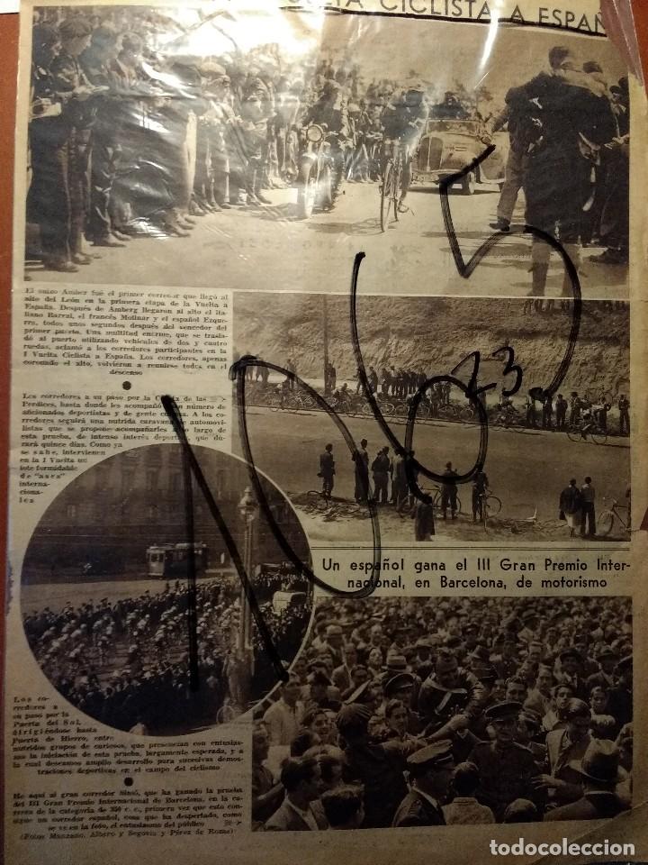 Coleccionismo de Revistas y Peri&oacute;dicos: CICLISMO. FOTOS DE LA PRIMERA VUELTA A ESPA&Ntilde;A. PUBLICIDAD. NEVERAS DE HIELO. 1935.