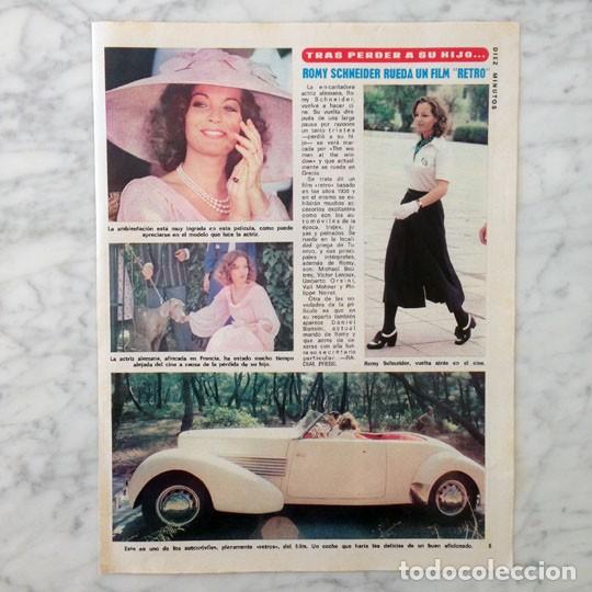 Coleccionismo de Revistas y Peri&oacute;dicos: REPORTAJE - ROMY SCHNEIDER (RODAJE DE UNA MUJER EN LA VENTANA) - 1976