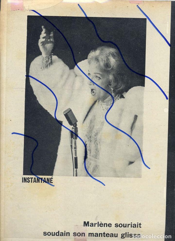 Coleccionismo de Revistas y Peri&oacute;dicos: MARLENE DIETRICH 1960  2 HOJAS REVISTA