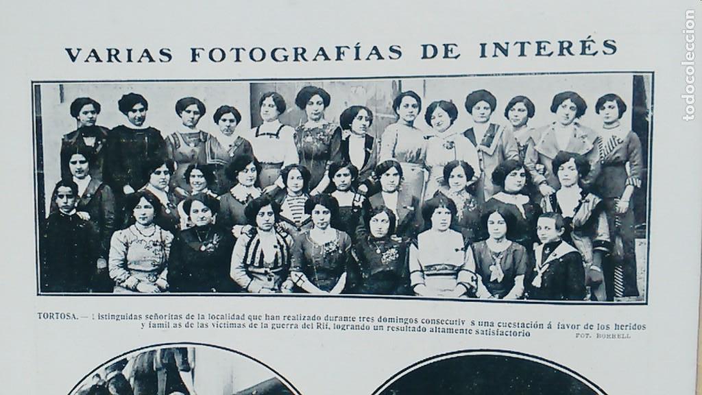 Collezionismo di Riviste e Giornali: TORTOSA SE&Ntilde;ORITAS DE LA LOCALIDAD . GUERRA DEL RIF HOJA REVISTA A&Ntilde;O 1912