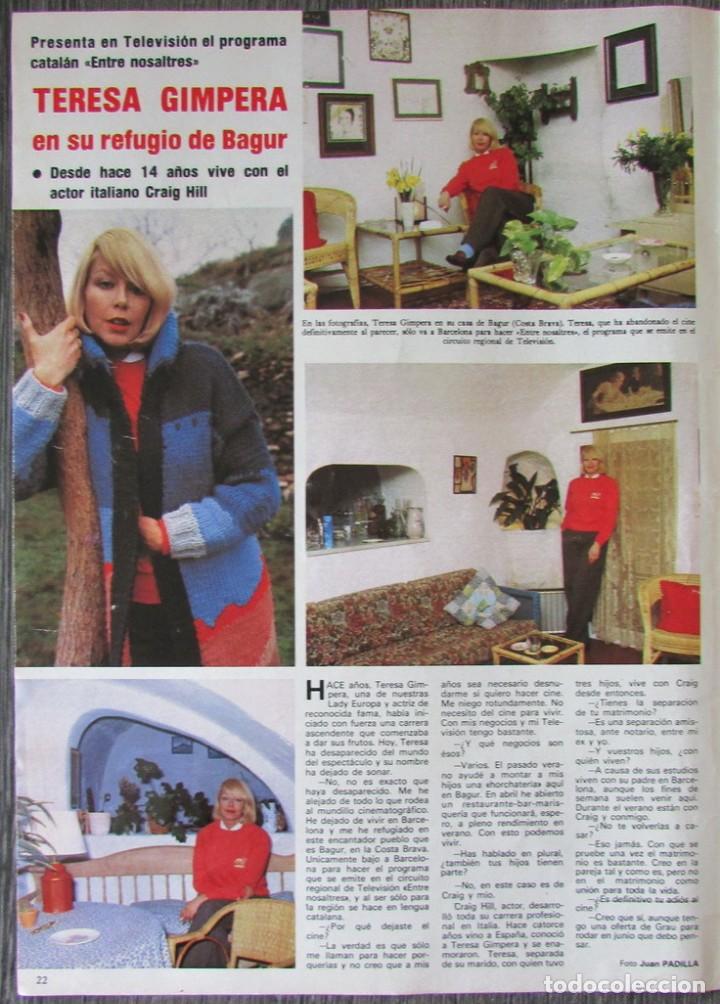 Coleccionismo de Revistas y Peri&oacute;dicos: RECORTE TERESA GIMPERA. REVISTA SEMANA N&ordm; 2100 1980. CON PUBLICIDAD DE MOUSSEL