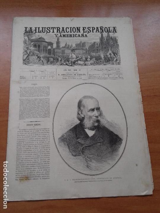 Collectionnisme de Revues et Journaux: LA ILUSTRACION ESPA&Ntilde;OLA Y AMERICANA. A&Ntilde;O XXII. NUM. XII. 30 DE MARZO DE 1878.