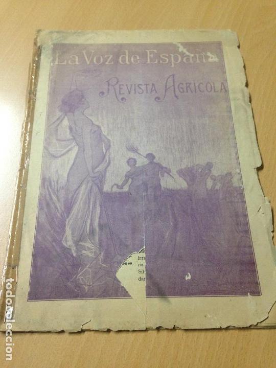 Collectionnisme de Revues et Journaux: ANTIGUA REVISTA AGR&Iacute;COLA AGRICULTURA LA VOZ DE ESPA&Ntilde;A 1910