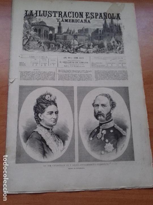 Collectionnisme de Revues et Journaux: LA ILUSTRACION ESPA&Ntilde;OLA Y AMERICANA. A&Ntilde;O XXII. NUM. XXXVII. 8 DE OCTUBRE DE 1878.