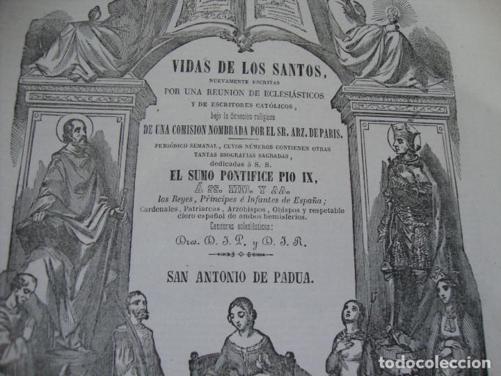 Coleccionismo de Revistas y Peri&oacute;dicos: (TC-114) FASCICULO DE VIDA DE LOS SANTOS SAN ANTONIO DE PADUA JUAN OLIVERES EDITOR 1850