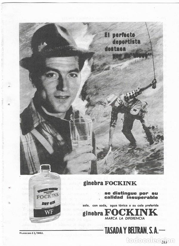 Coleccionismo de revistas y peri&oacute;dicos: PUBLICIDAD 1962 HOJA REVISTA ANUNCIO GINEBRA FOCKINCK DE TASADA Y BELTR&Aacute;N, SA