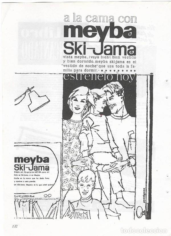Coleccionismo de Revistas y Peri&oacute;dicos: PUBLICIDAD 1962 HOJA REVISTA ANUNCIO MEYBA SKI-JAMA - MI LIBRO ENCANTADO EDITORIAL &Eacute;XITO