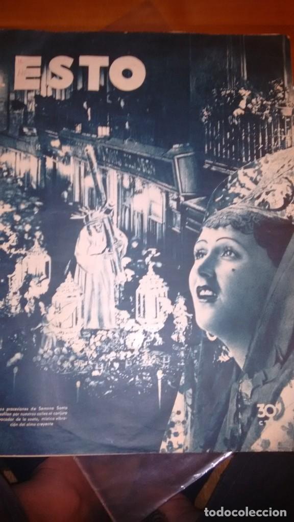 Coleccionismo de Revistas y Peri&oacute;dicos: Revista gr&aacute;fica ESTO semana santa de Madrid n&uacute;mero de 29 marzo 1934
