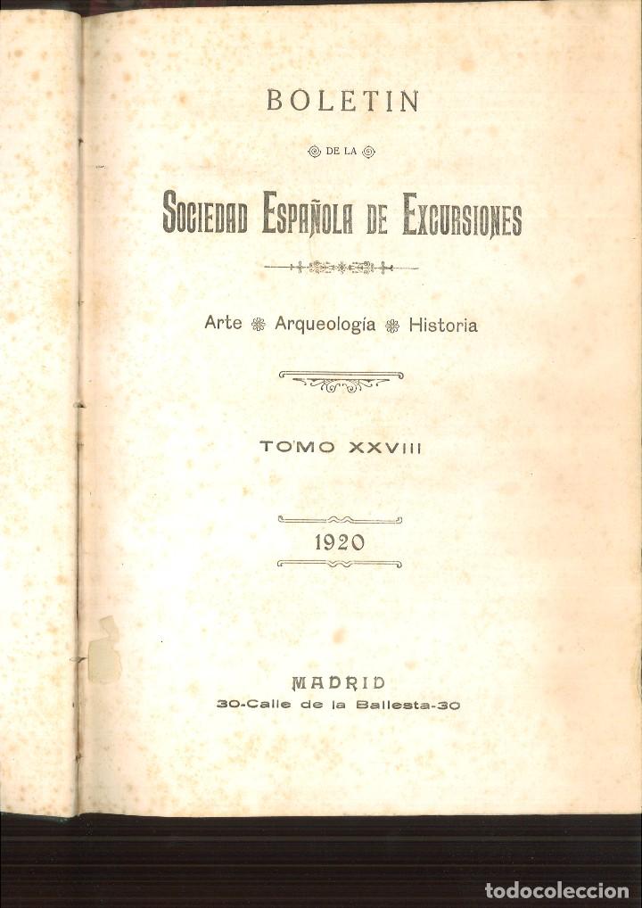 Sammeln von Zeitschriften und Zeitungen: BOLET&Iacute;N DE LA SOCIEDAD ESPA&Ntilde;OLA DE EXCURSIONES. ARTE.-ARQUEOLOG&Iacute;A.-HISTORIA.
