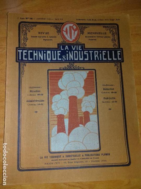Collectionnisme de Revues et Journaux: LA VIE TECHNIQUE & INDUSTRIELLE. N&ordm; 16. JANVIER, 1921.