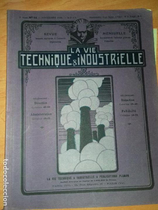 Collectionnisme de Revues et Journaux: LA VIE TECHNIQUE & INDUSTRIELLE. N&ordm; 14. NOVEMBRE, 1920.