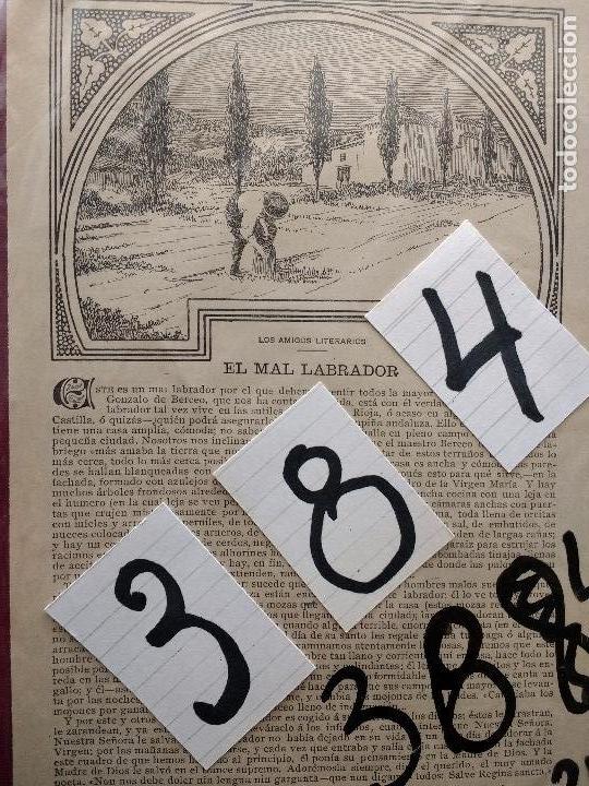 Coleccionismo de Revistas y Peri&oacute;dicos: AZORIN. LITERATURA ESPA&Ntilde;OLA. EL MAL LABRADOR. DIBUJO DE ARIJA. 1906.