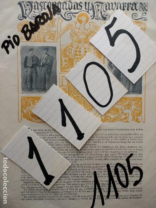 Coleccionismo de revistas y peri&oacute;dicos: LITERATURA ESPA&Ntilde;OLA. SIGLO XX. PIO BAROJA. VASCONGADAS. NAVARRA. 1906.