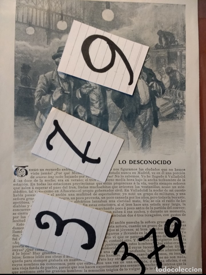Coleccionismo de Revistas y Peri&oacute;dicos: AZORIN. LITERATURA ESPA&Ntilde;OLA. LO DESCONOCIDO. VALLADOLID. DIBUJO DE REGIDOR. 1906.