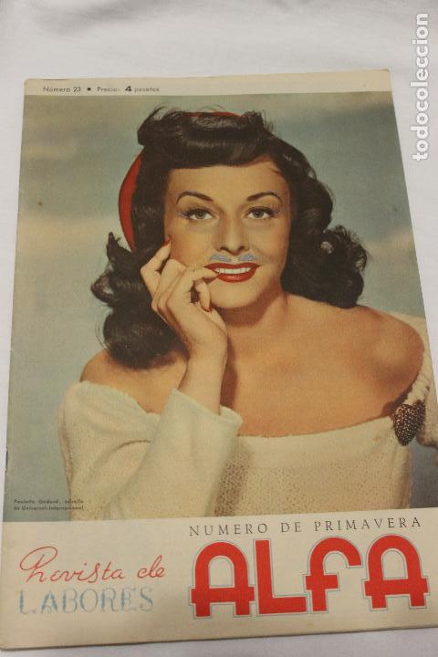 Collectionnisme de Revues et Journaux: REVISTA DE LABORES ALFA, N&ordm; 23 1950, PORTADA PAULLETE GADARD