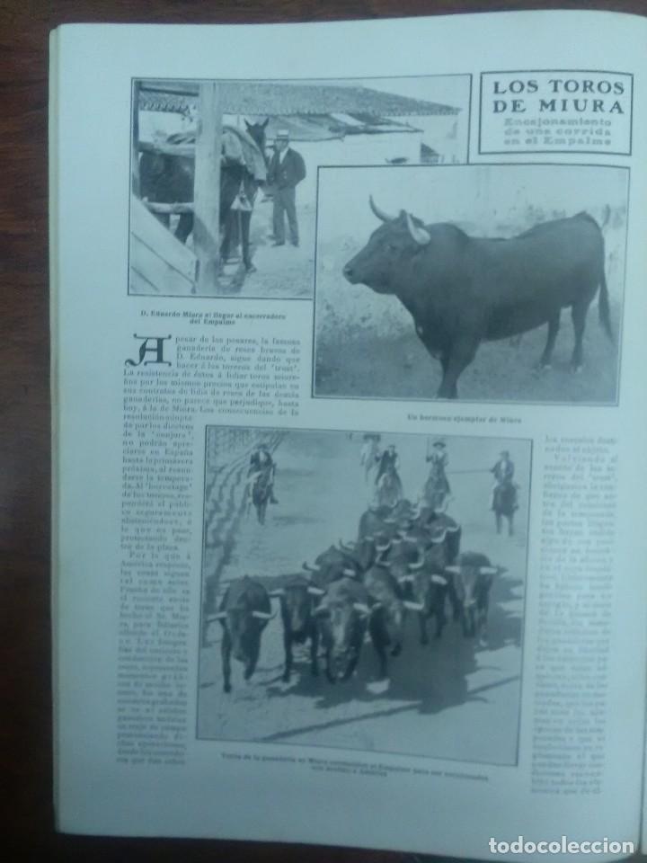 Collezionismo di Riviste e Giornali: TOROS MIURA TORAL DE LOS VADOS AEROSTATICA MADRID ELECCIONES VALENCIA REVISTA A&Ntilde;O 1908