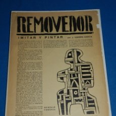 Coleccionismo de Revistas y Periódicos: (M35) JOAQUIN TORRES GARCIA - REVISTA REMOVEDOR AÑO 6 NUM 26 MAYO 1950 , ORIGINAL