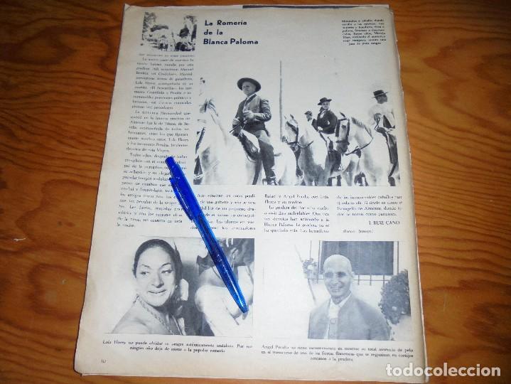 Coleccionismo de revistas y peri&oacute;dicos: RECORTE DE PRENSA : LOLA FLORES, MARUJITA DIAZ...EN LA ROMERIA DEL ROCIO. SABADO GRAFICO, 1965
