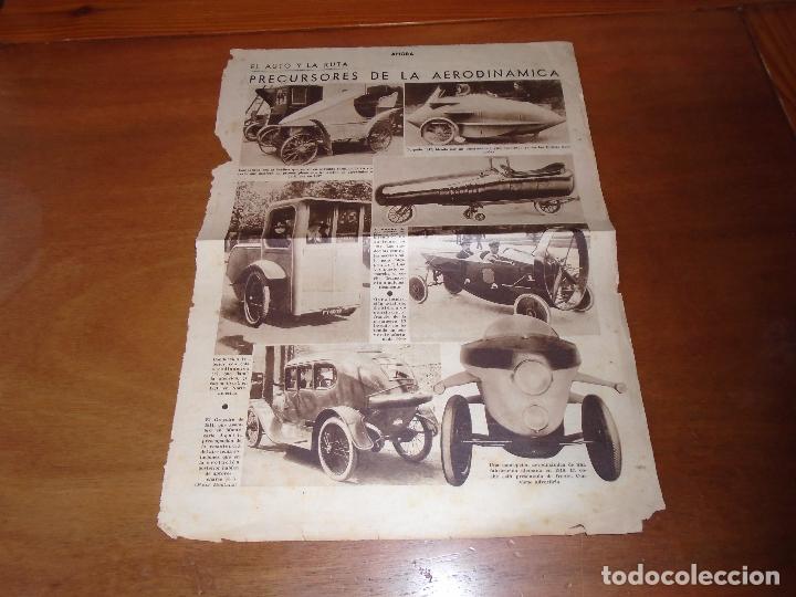 Coleccionismo de Revistas y Peri&oacute;dicos: RETAL PRENSA ANTIGUA: AUTOM&Oacute;VILES PRECURSORES DE LA AERODIN&Aacute;MICA.