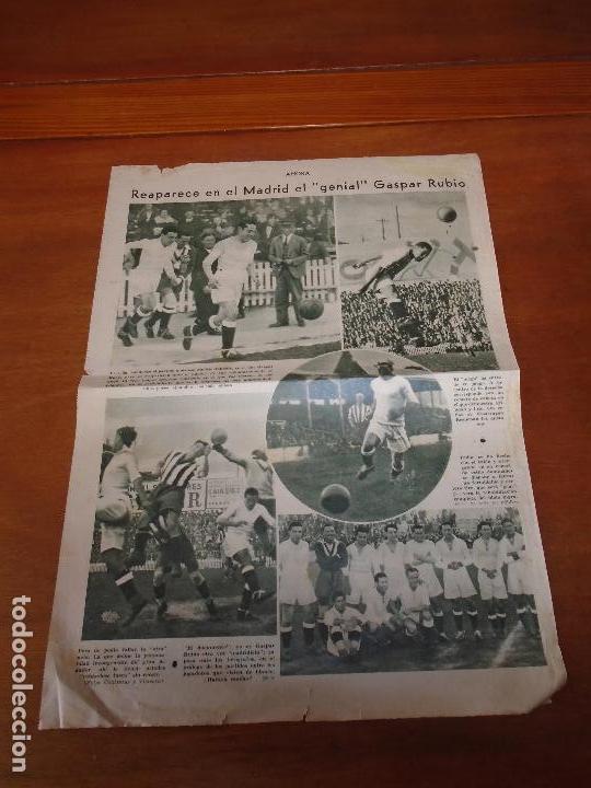 Coleccionismo de Revistas y Peri&oacute;dicos: RETAL PRENSA ANTIGUA: REAL MADRID REGRESA GASPAR RUBIO.