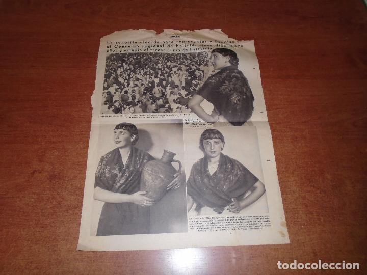 Collezionismo di Riviste e Giornali: RETAL PRENSA ANTIGUA: MISS BADAJOZ 1935. FALLECIMIENTO RICARDO VILLA Y MANUEL TOVAR. PUBLICIDAD TEAT