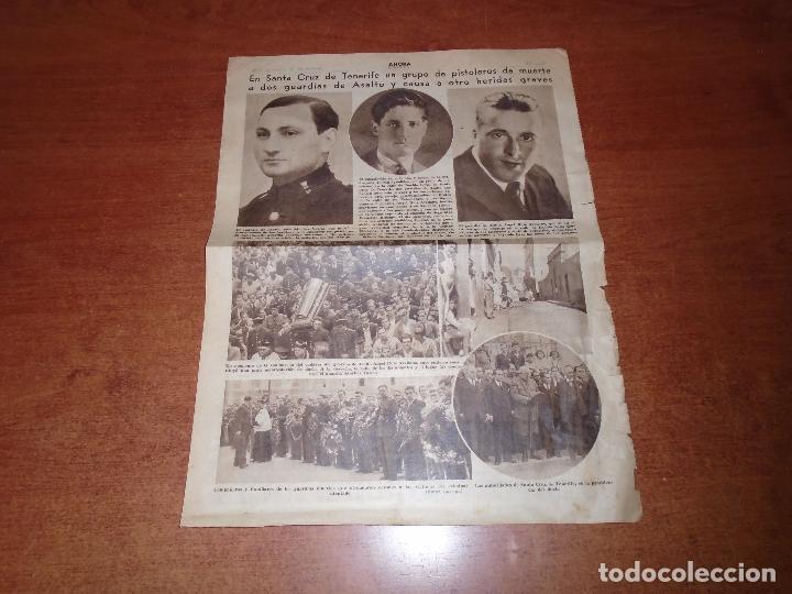 Collezionismo di Riviste e Giornali: RETAL PRENSA ANTIGUA: TENERIFE DOS GUARDIAS DE ASALTO FALLECIDOS EN IMELDO SER&Iacute;S. CANDELEDA (&Aacute;VILA)