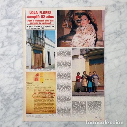 Coleccionismo de revistas y peri&oacute;dicos: REPORTAJE - LOLA FLORES - 1985