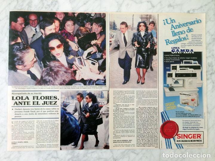Coleccionismo de revistas y peri&oacute;dicos: REPORTAJE - LOLA FLORES - 1987