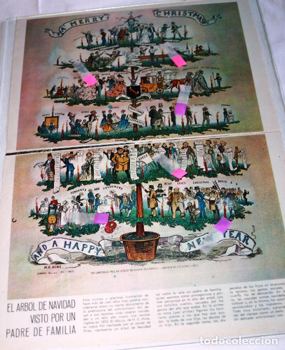 Coleccionismo de revistas y peri&oacute;dicos: REVISTA NUEVO MUNDO DOBLE HOJA CENTRAL REPRODUCION ANTIGUA LAMINA ARBOL DE NAVIDAD VICTORIANA 1853