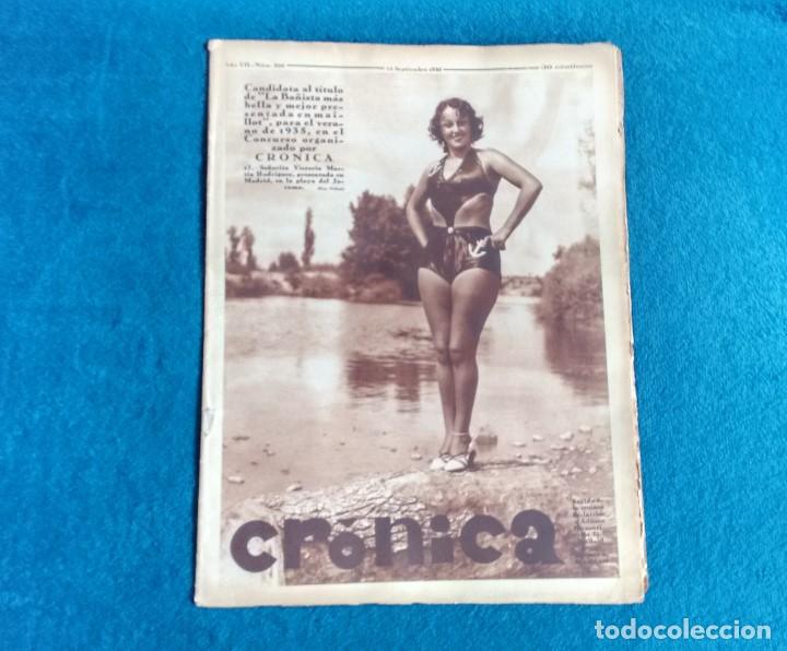 Coleccionismo de revistas y peri&oacute;dicos: REVISTA CR&Oacute;NICA. A&Ntilde;O VII. N&ordm; 306. 22 DE SEPTIEMBRE DE 1935.