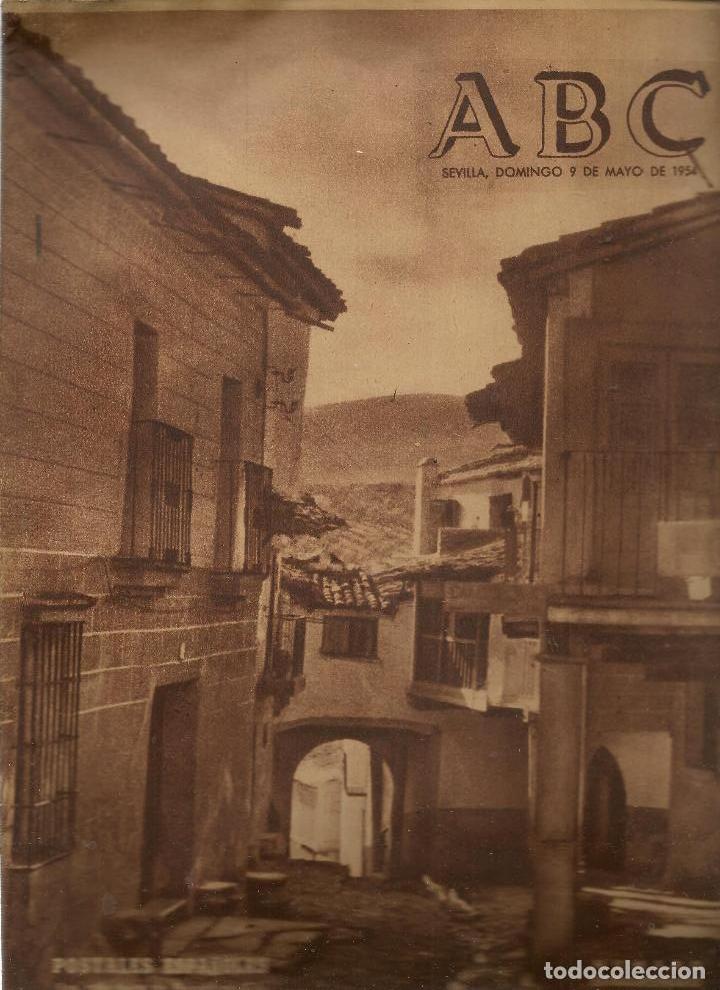 Coleccionismo de Revistas y Peri&oacute;dicos: ABC. SEVILLA, DOMINGO 9 MAYO 1954. POSTALES ESPA&Ntilde;OLAS: GUADALUPE (C&Aacute;CERES). (B/59)