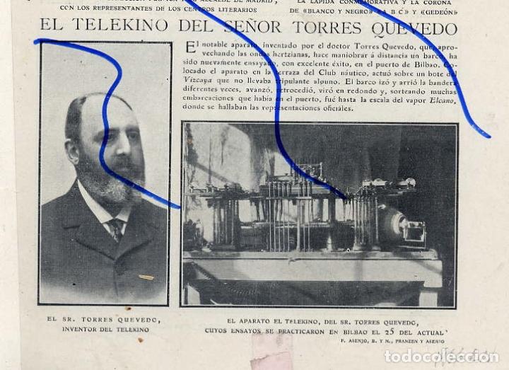 Coleccionismo de Revistas y Peri&oacute;dicos: TORRES QUEVEDO 1906  EL TELEKENO HOJA REVISTA