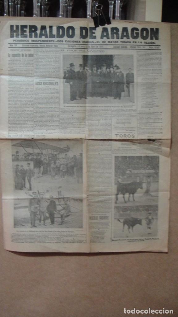 Coleccionismo de revistas y peri&oacute;dicos: periodico heraldo de aragon n&ordm; 6407 - 13 de abril de 1914