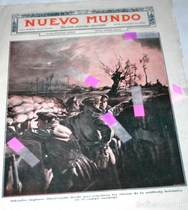 Coleccionismo de revistas y peri&oacute;dicos: REVISTA POPULAR ILUSTRADA NUEVO MUNDO N&ordm; 1192 10 DE NOV. 1916 1&ordf; GUERRA MUNDIAL